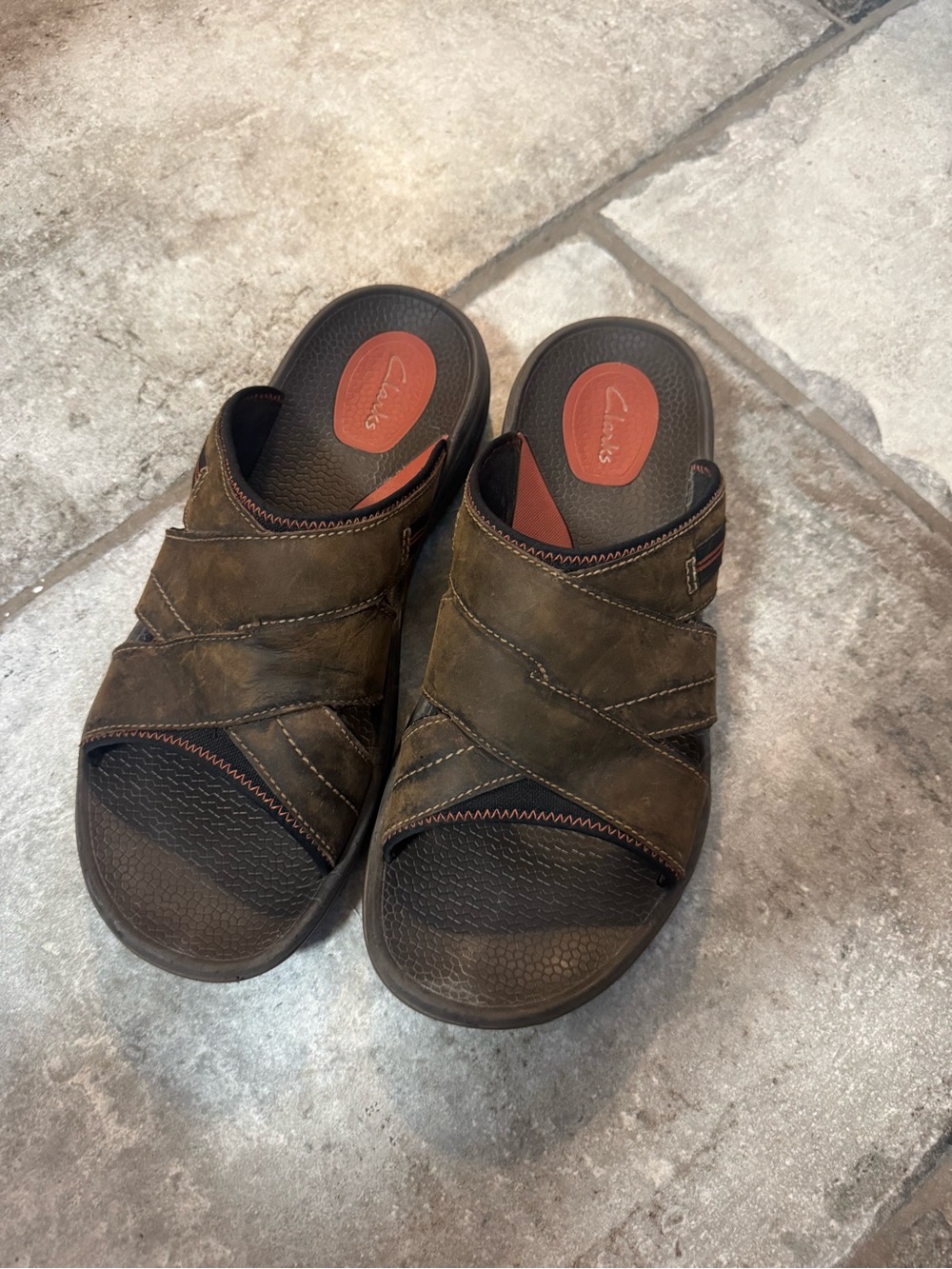 Clarks Hotrock Men's Slip-On Leather Sandals